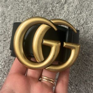 Gucci Black Leather Belt